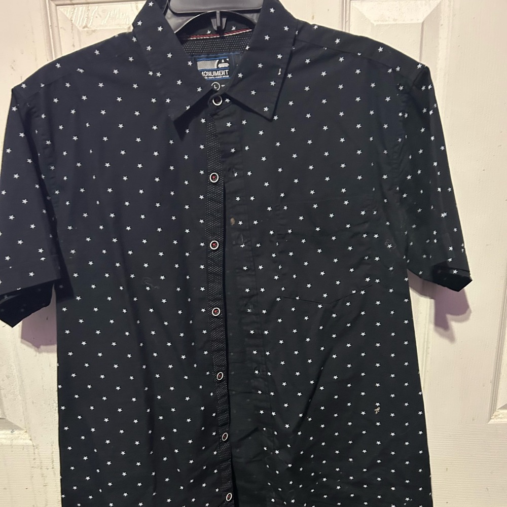 Monument collared button down shirt large